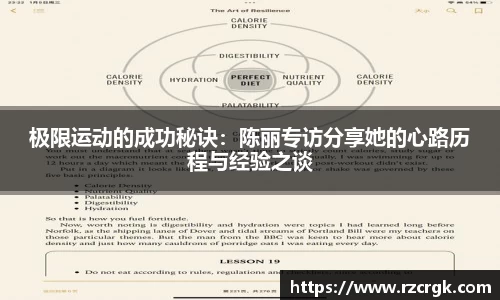 极限运动的成功秘诀：陈丽专访分享她的心路历程与经验之谈